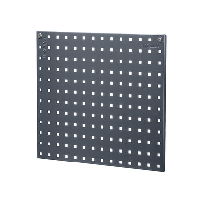 Perforated panel for tool holder, length 533 mm, charcoal.