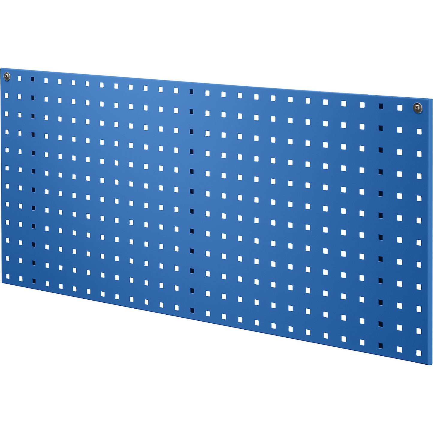 Perforated panel for tool holder, length 1029 mm, gentian blue.