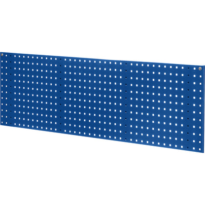 Perforated panel for tool holder, length 1524 mm, gentian blue.