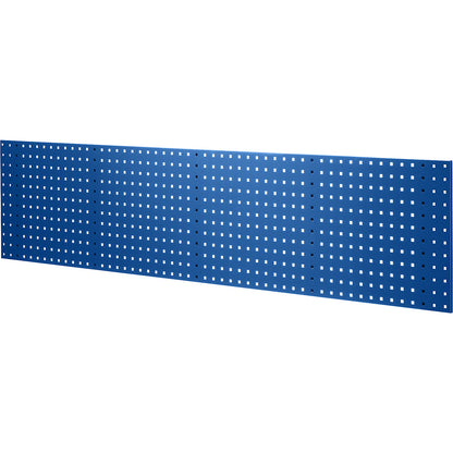 Perforated panel for tool holder, length 2019 mm, gentian blue.