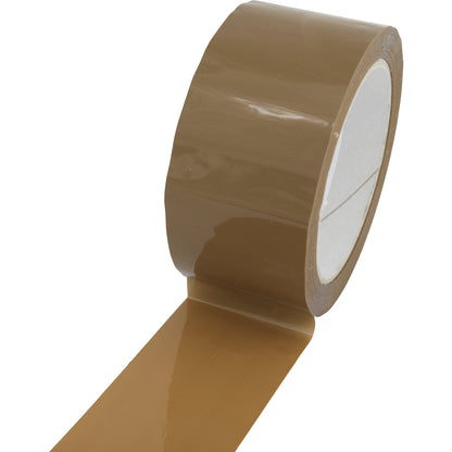 PP packing tape, quiet and extra strong model, pack of 36 rolls, brown, tape width 50 mm.