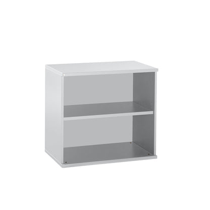 LENA - Sideboard, HxWxD 722 x 800 x 442 mm, 1 shelf, 2 file heights, light grey.
