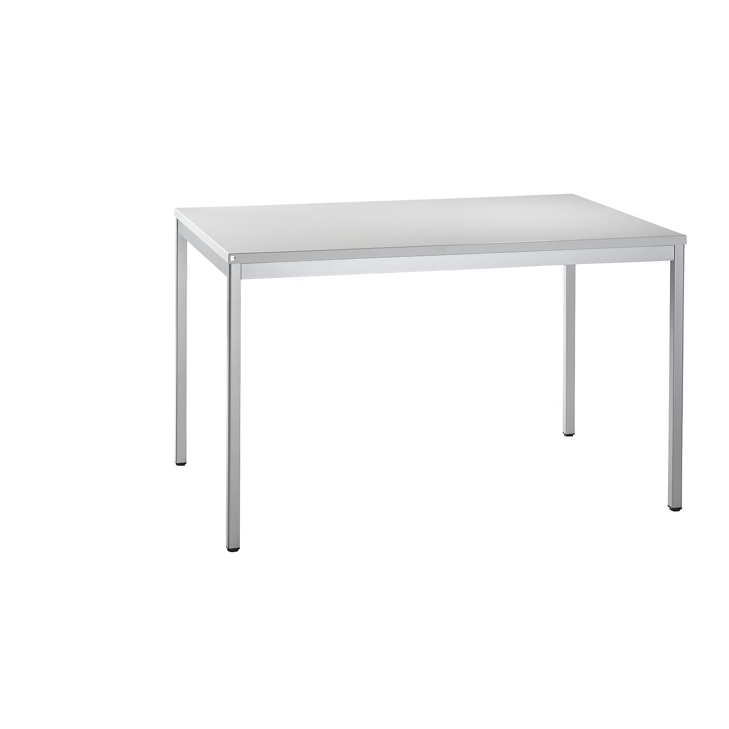 LENA - Desk, depth 800 mm, width 1200 mm, 1 base cupboard possible, light grey.
