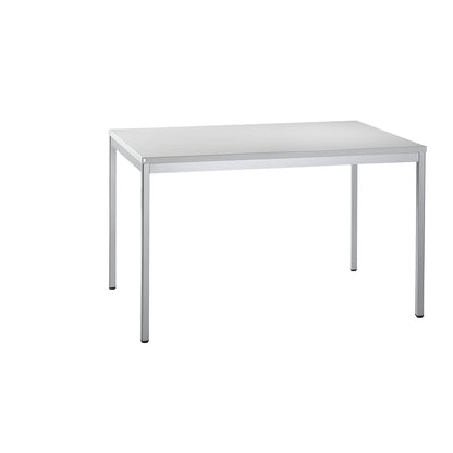 LENA - Desk, depth 800 mm, width 1200 mm, 1 base cupboard possible, light grey.