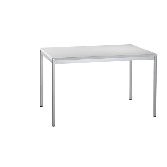 LENA - Desk, depth 800 mm, width 1200 mm, 1 base cupboard possible, light grey.