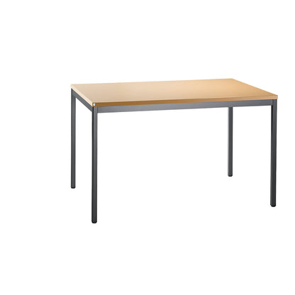 LENA - Desk, depth 800 mm, width 1200 mm, 1 base cupboard possible, beech finish.