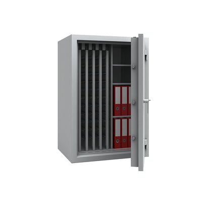 Key safe with extendable intermediate panels, VDMA B and Euro standard S2, 1650 hooks, 3 shelves, HxWxD 1256 x 836 x 700 mm.