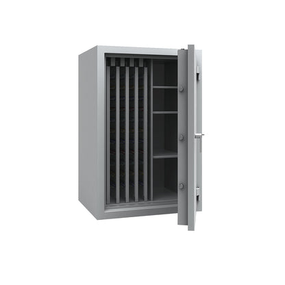 Key safe with extendable intermediate panels, VDMA B and Euro standard S2, 1650 hooks, 3 shelves, HxWxD 1256 x 836 x 700 mm.