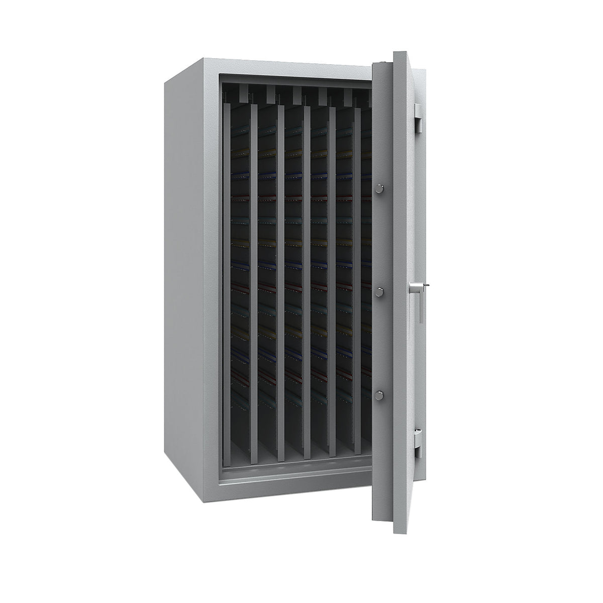 Key safe with extendable intermediate panels, VDMA B and Euro standard S2, 2730 hooks, HxWxD 1506 x 836 x 700 mm.