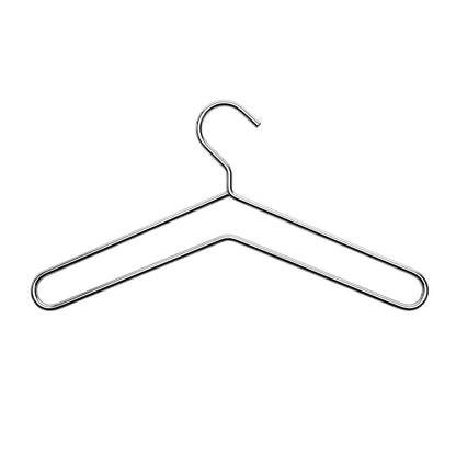 Coat hanger, solid steel rod, chrome plated, without trouser bar, pack of 10.