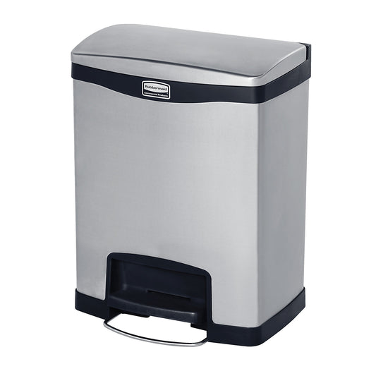 SLIM JIM® waste collector with pedal, made of stainless steel, capacity 30 l.