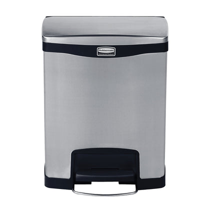 SLIM JIM® waste collector with pedal, made of stainless steel, capacity 30 l.