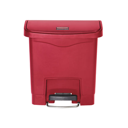 SLIM JIM® foot pedal bin, made of polyethylene, 15 l, red.