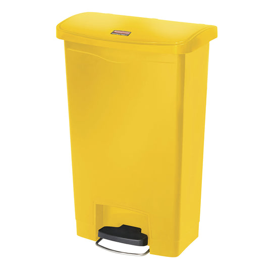 SLIM JIM® foot pedal bin, made of polyethylene, 50 l, yellow.