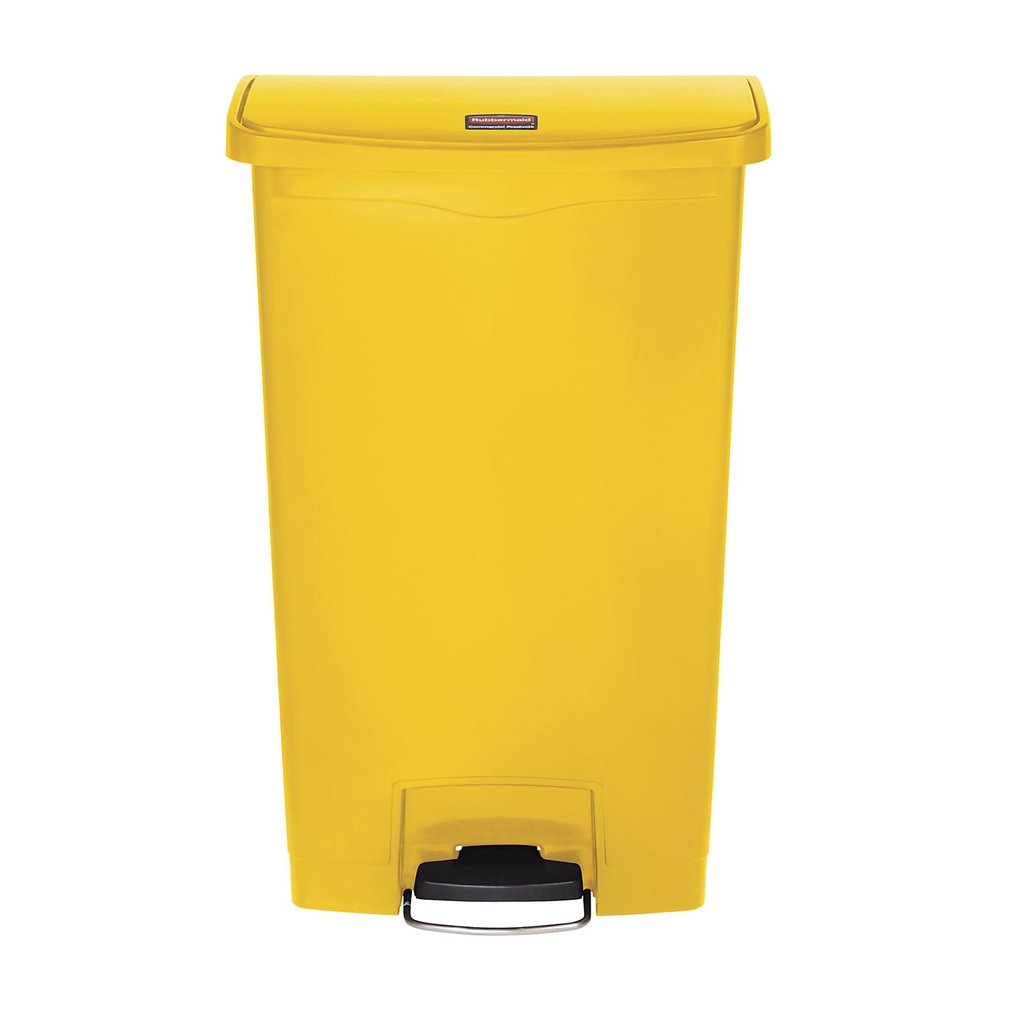 SLIM JIM® foot pedal bin, made of polyethylene, 68 l, yellow.