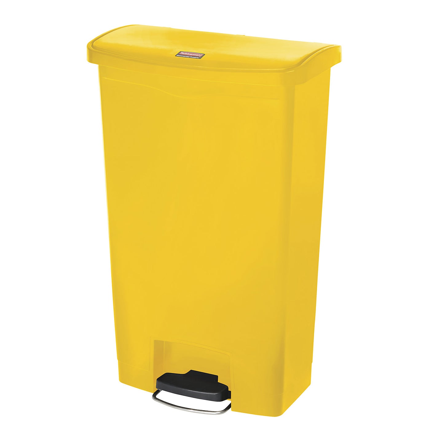 SLIM JIM® foot pedal bin, made of polyethylene, 68 l, yellow.
