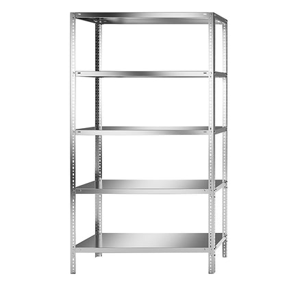 Stainless steel shelf unit, shelf height 2000 mm, standard shelf, width x depth 1100 x 500 mm.