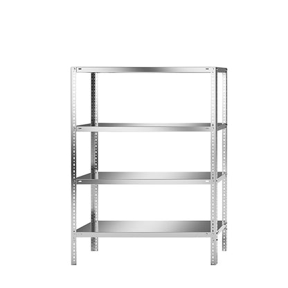 Stainless steel shelf unit, shelf height 1500 mm, standard shelf, width x depth 1100 x 400 mm.