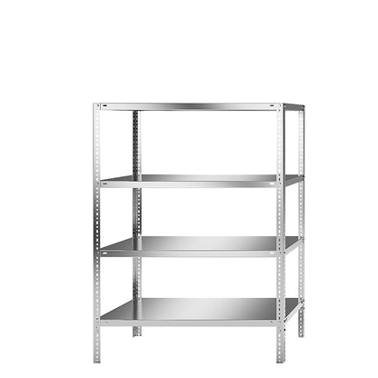 Stainless steel shelf unit, shelf height 1500 mm, standard shelf, width x depth 1100 x 600 mm.