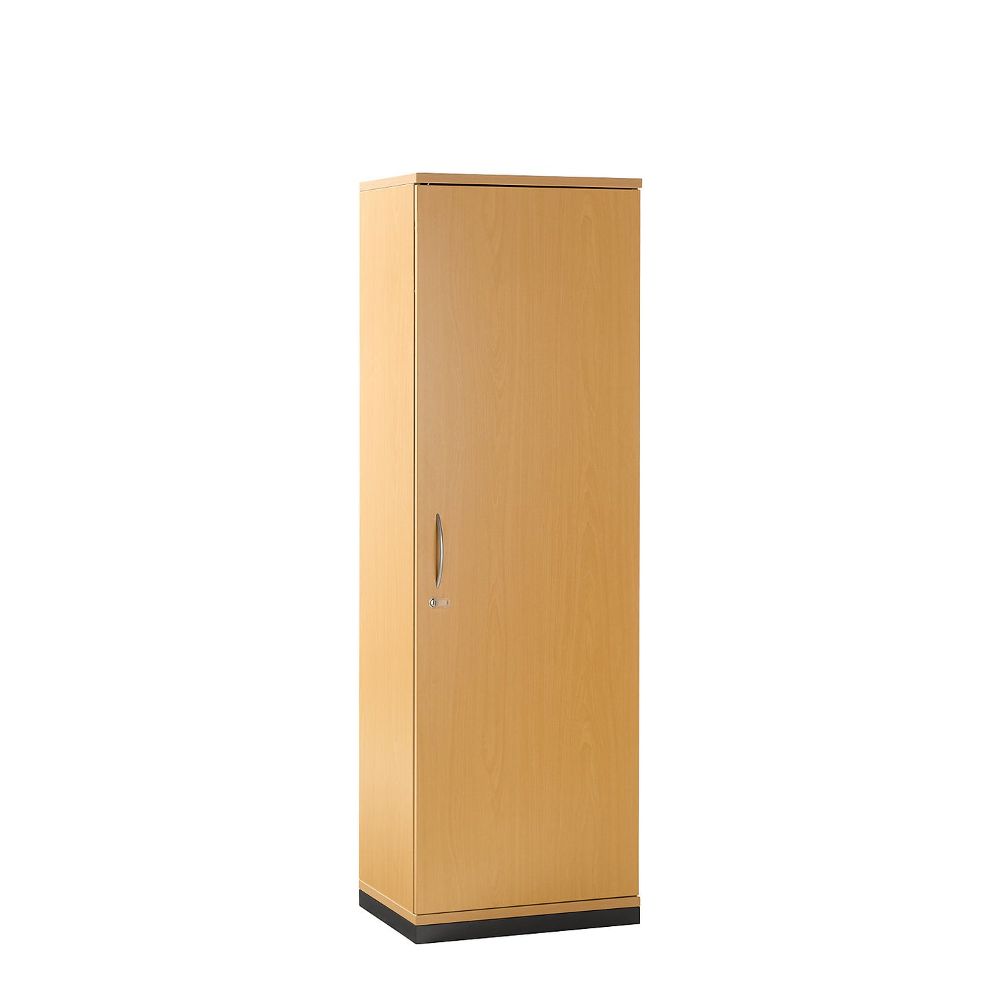 LENA - Double door cupboard, 4 shelves, 5 file heights, HxWxD 1869 x 600 x 442 mm, beech finish.