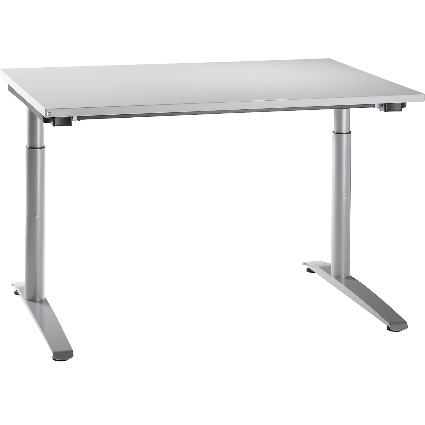 HANNA - Desk with C-foot frame, height adjustable 650 - 850 mm, width 1200 mm, light grey.
