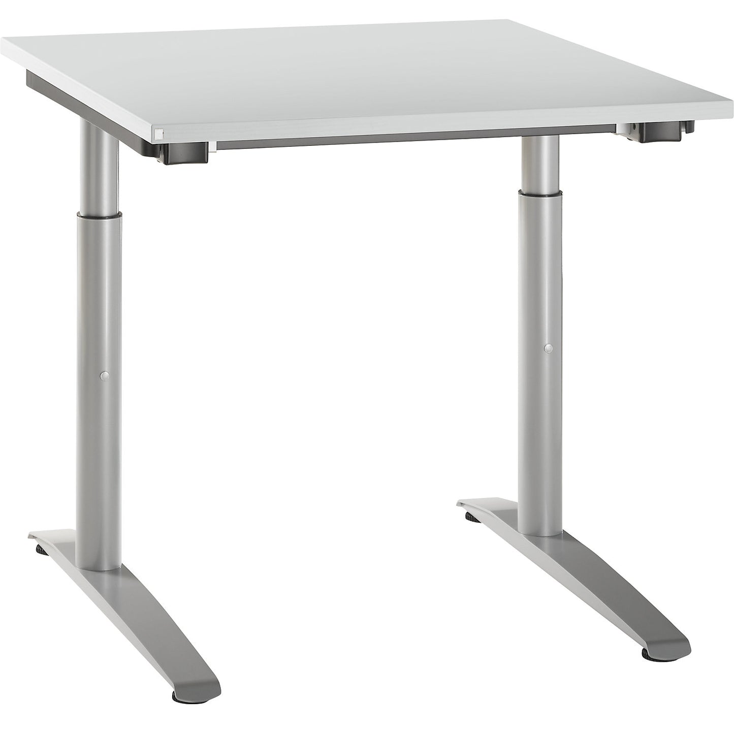HANNA - Desk with C-foot frame, height adjustable 650 - 850 mm, width 800 mm, light grey.