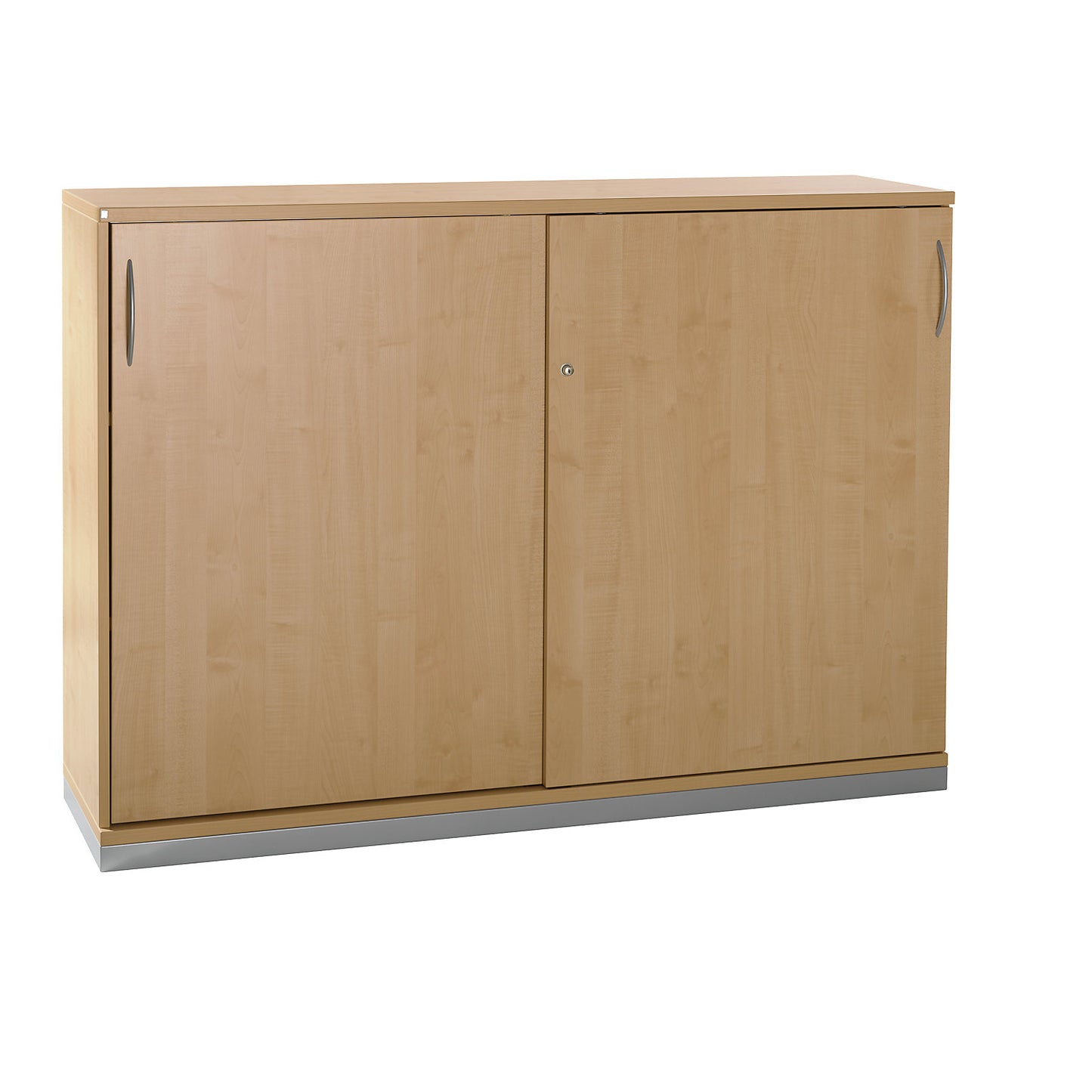 HANNA - Sliding door cupboard, 2 shelves, beech finish.
