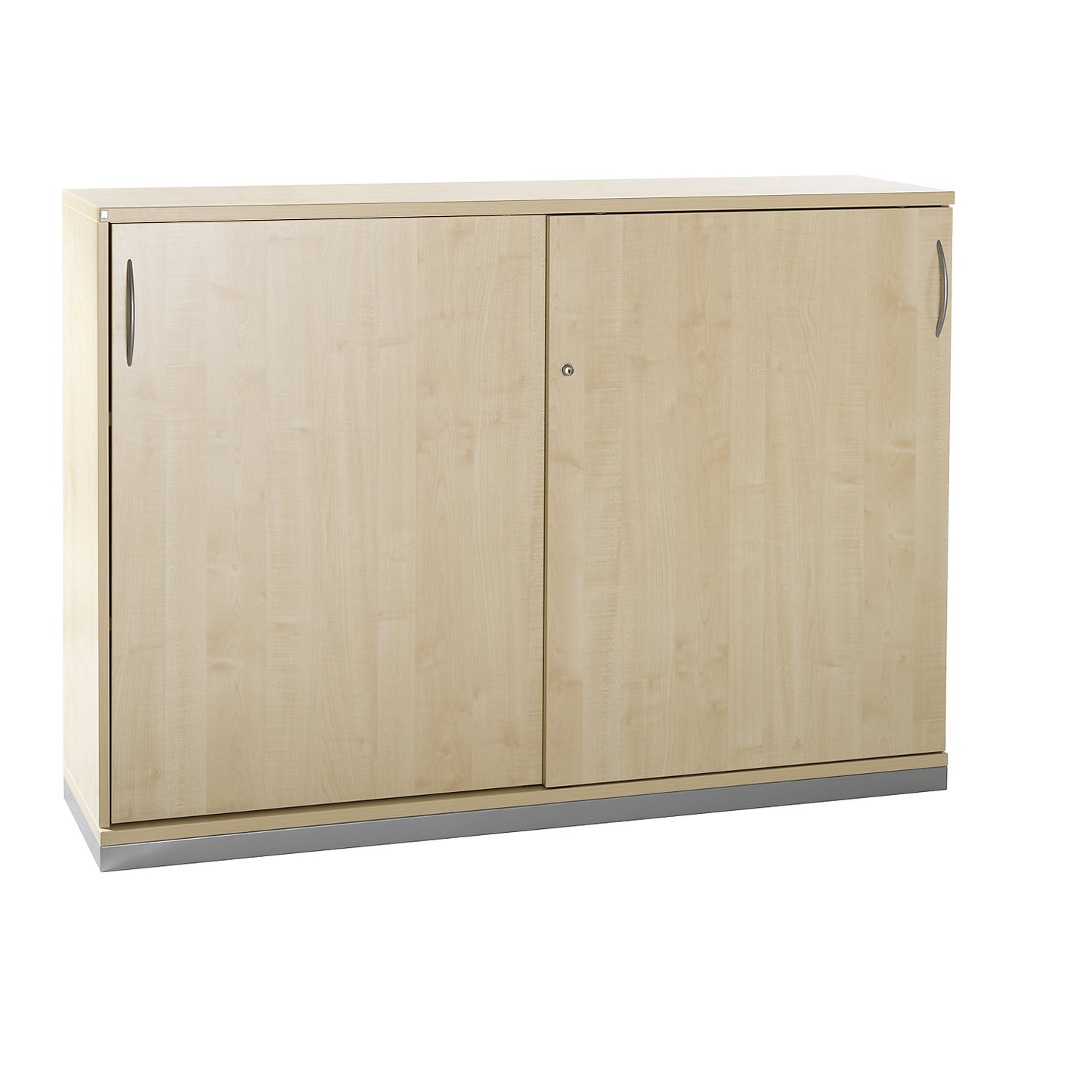 HANNA - Sliding door cupboard, 2 shelves, maple finish.