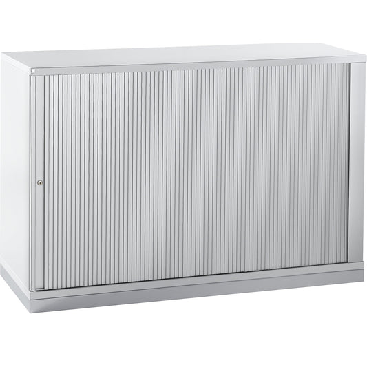 HANNA - Roller shutter cupboard, height 781 mm, 1 shelf, light grey.