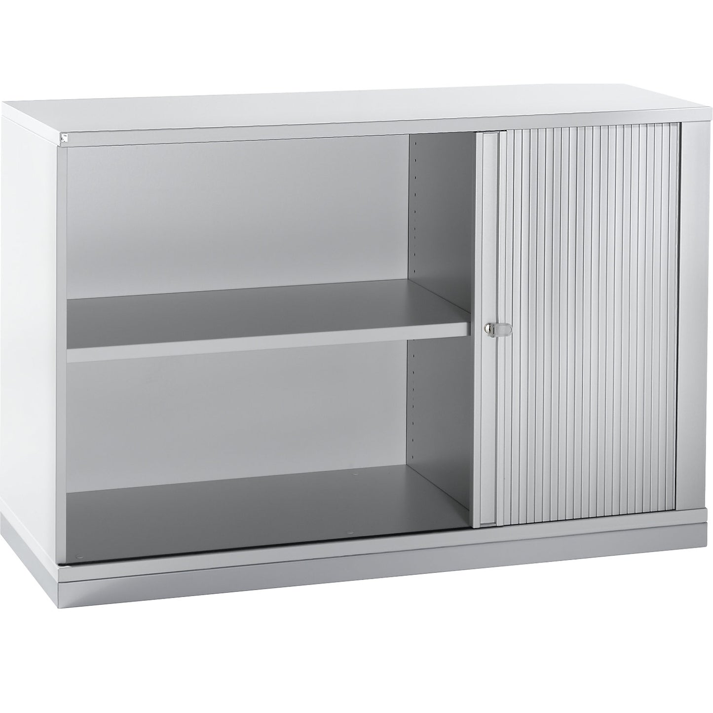 HANNA - Roller shutter cupboard, height 781 mm, 1 shelf, light grey.