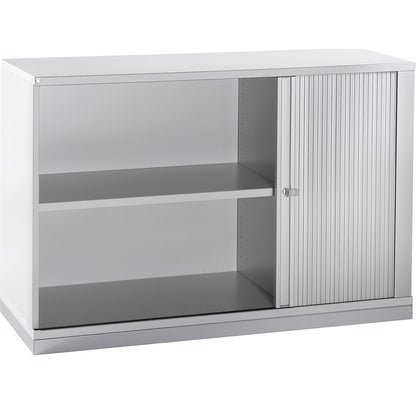 HANNA - Roller shutter cupboard, height 781 mm, 1 shelf, light grey.