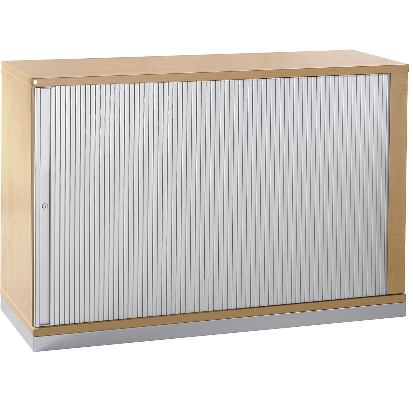 HANNA - Roller shutter cupboard, height 781 mm, 1 shelf, beech finish.
