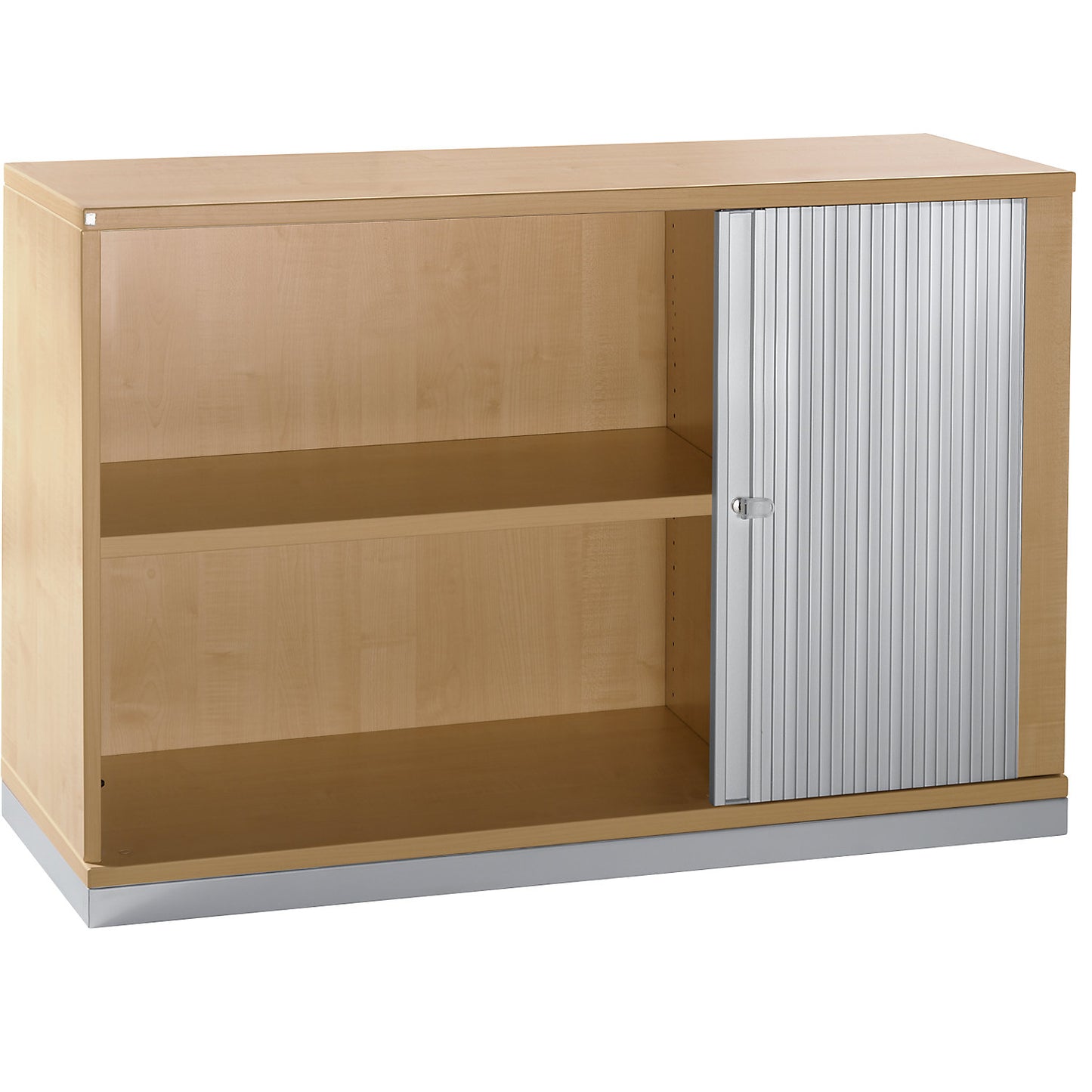 HANNA - Roller shutter cupboard, height 781 mm, 1 shelf, beech finish.