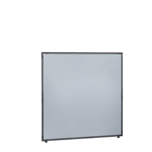 Partition, plastic, slate grey frame, silver grey, HxW 1300 x 1300 mm.