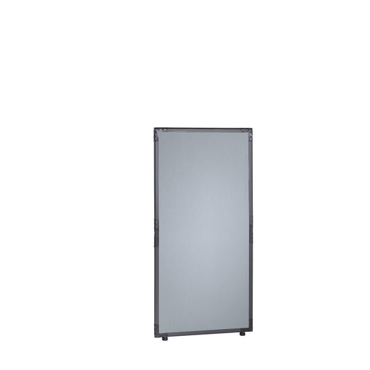 Partition, felt, slate grey frame, silver grey, HxW 1300 x 650 mm.