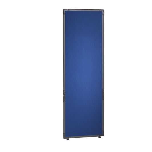 Partition, felt, slate grey frame, blue, HxW 1950 x 650 mm.