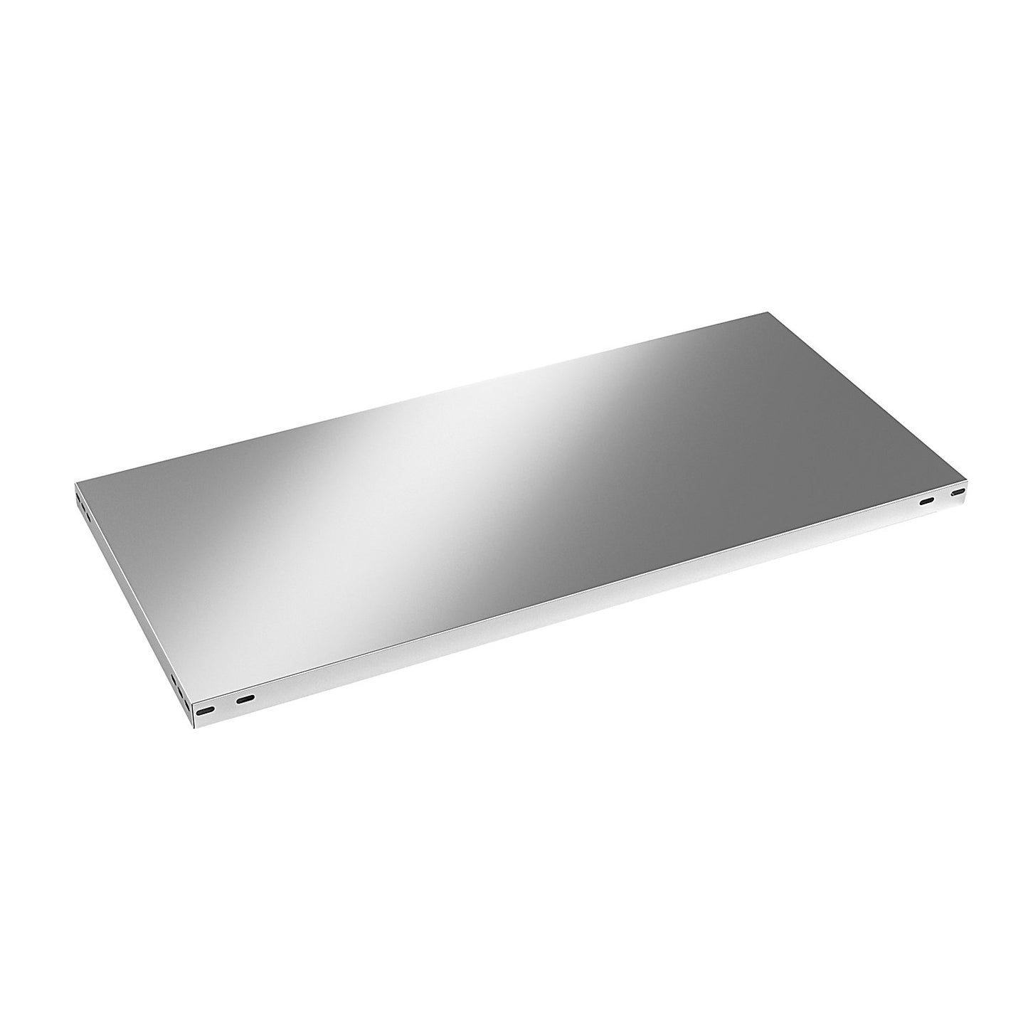 Shelf for bolted shelving, stainless steel, width x depth 1100 x 500 mm.