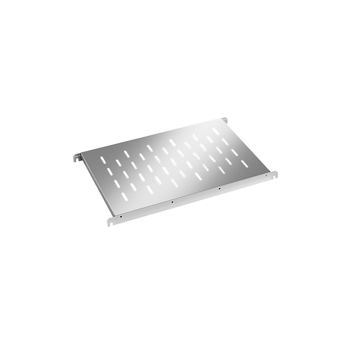 Stainless steel shelf, perforated, WxD 640 x 440 mm.