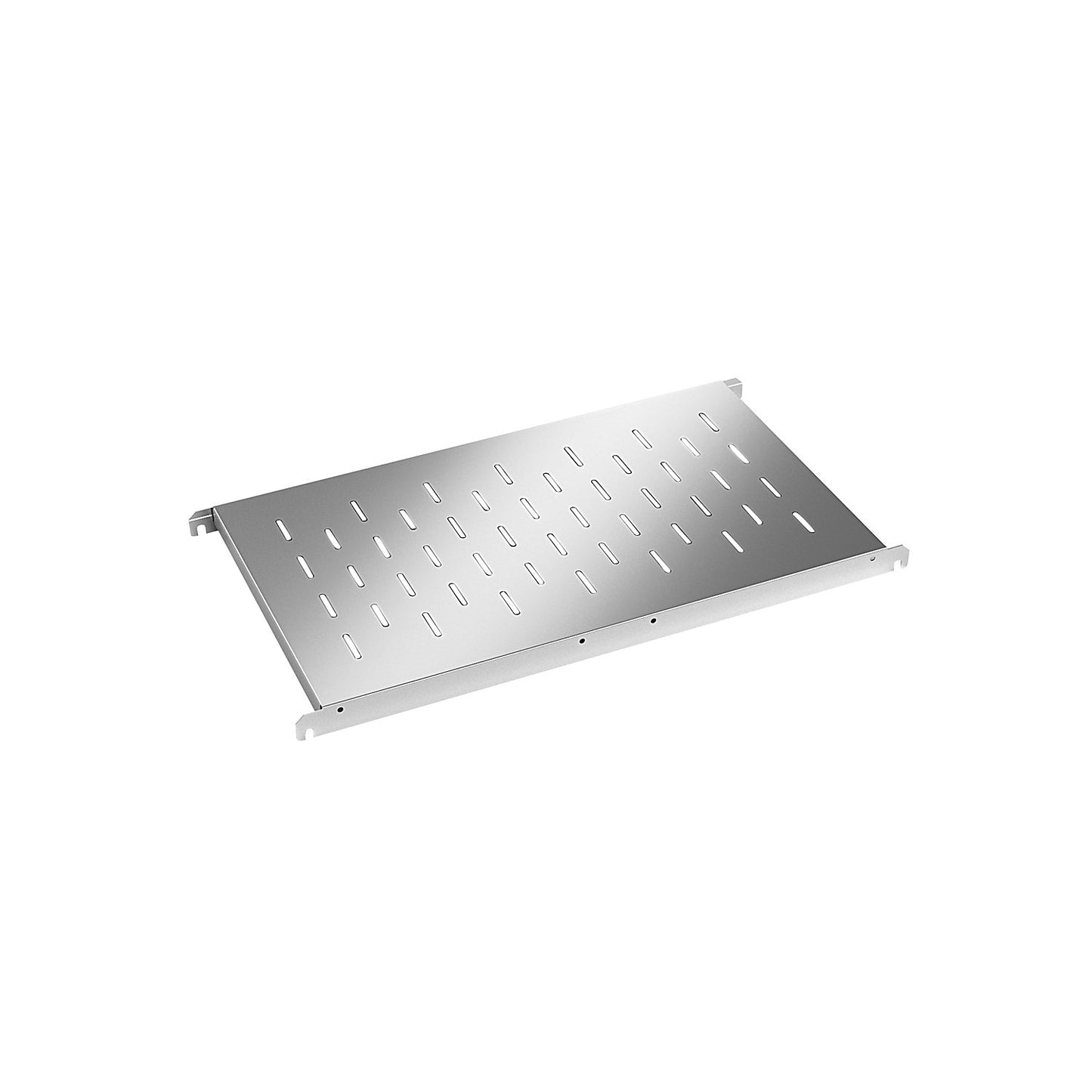 Stainless steel shelf, perforated, WxD 740 x 440 mm.