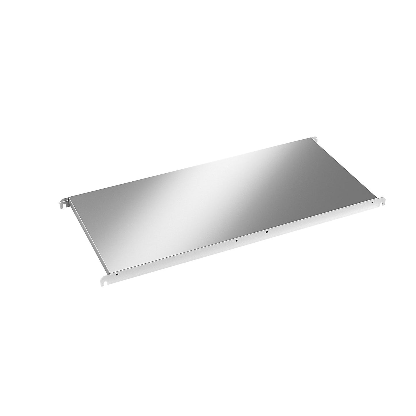 Stainless steel shelf, solid, WxD 940 x 440 mm.