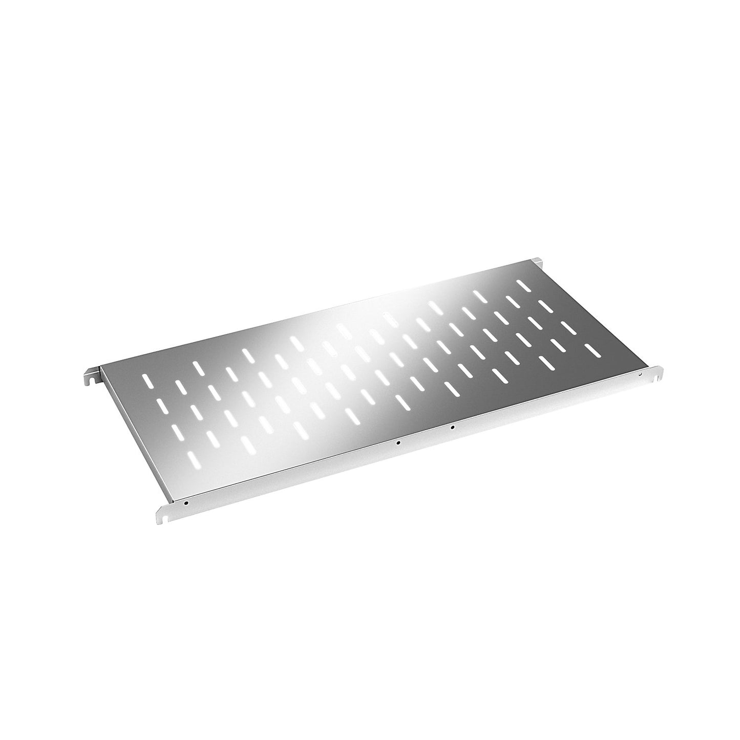 Stainless steel shelf, perforated, WxD 940 x 440 mm.