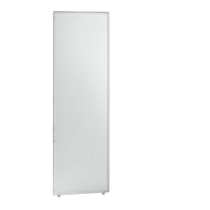 Partition, light grey plastic, frame, 650x1950 mm.