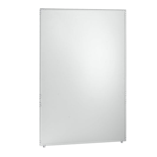 Partition, light grey plastic, frame, 1300x1950 mm.