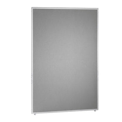 Partition, light grey felt, frame, 1300x1950 mm.