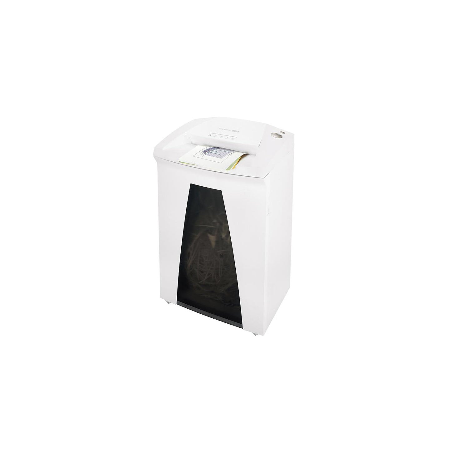 SECURIO document shredder B32, collection capacity 82 l, with oiler, particles, 14 - 16 sheets.