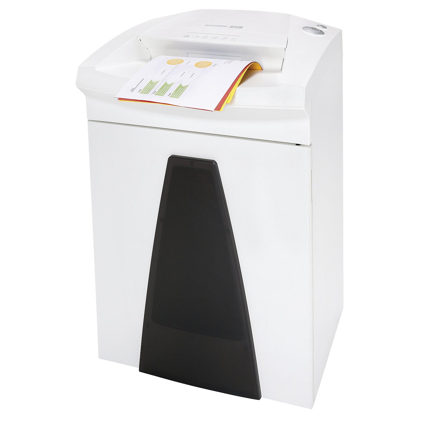 SECURIO document shredder B26, collection capacity 55 l, strips, 14 - 16 sheets.
