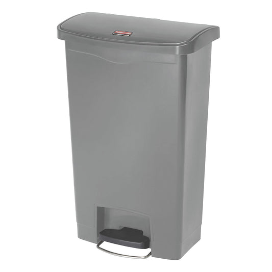 SLIM JIM® foot pedal bin, made of polyethylene, 50 l, grey.