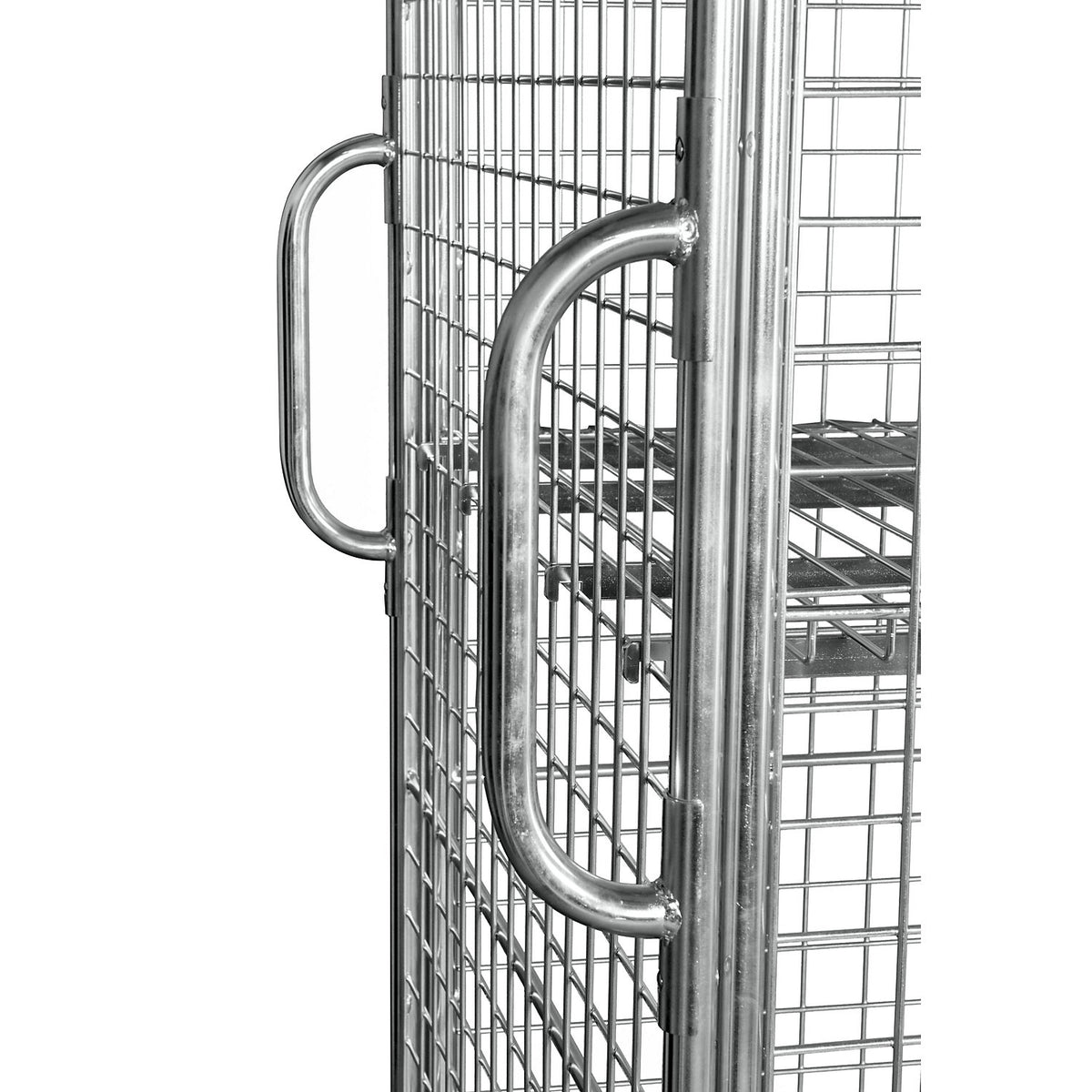 Handles for roll container, pack of 2, electrolytically zinc plated in blue.