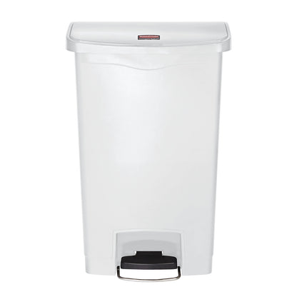 SLIM JIM® foot pedal bin, made of polyethylene, 50 l, white.
