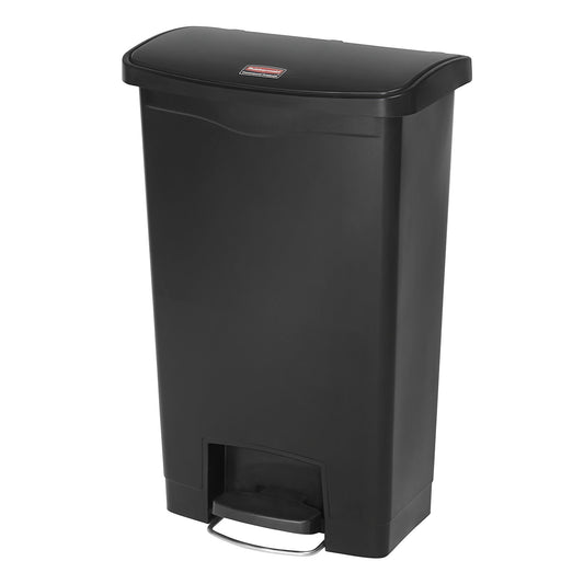 SLIM JIM® foot pedal bin, made of polyethylene, 50 l, black.